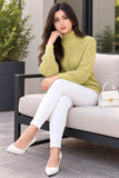A Must-Have Light Green High-Neck Sweater