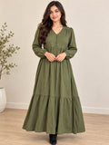 Olive Grace Maxi Frock – Simple, Soft & Beautiful