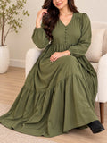 Olive Grace Maxi Frock – Simple, Soft & Beautiful