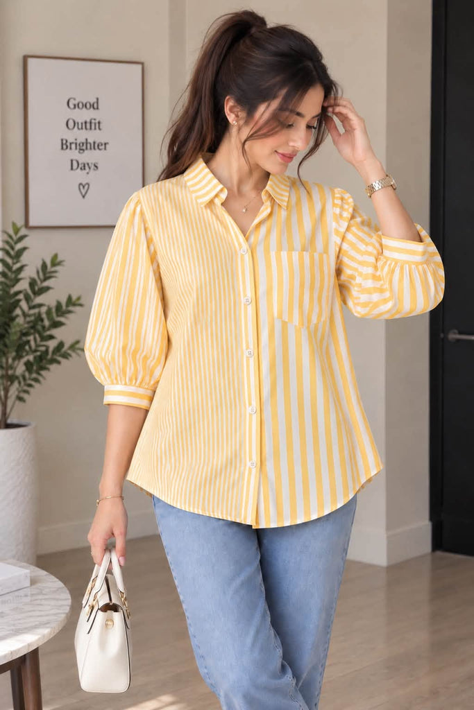 Women’s Striped Printed Shirt