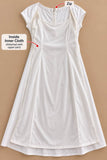 Women's White Color Batwing Sleeve Maxi
